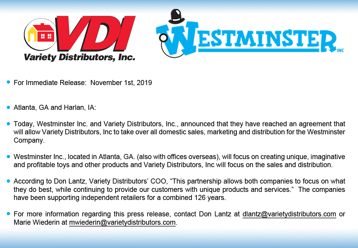 Westminster Press Release Westminster Press Release